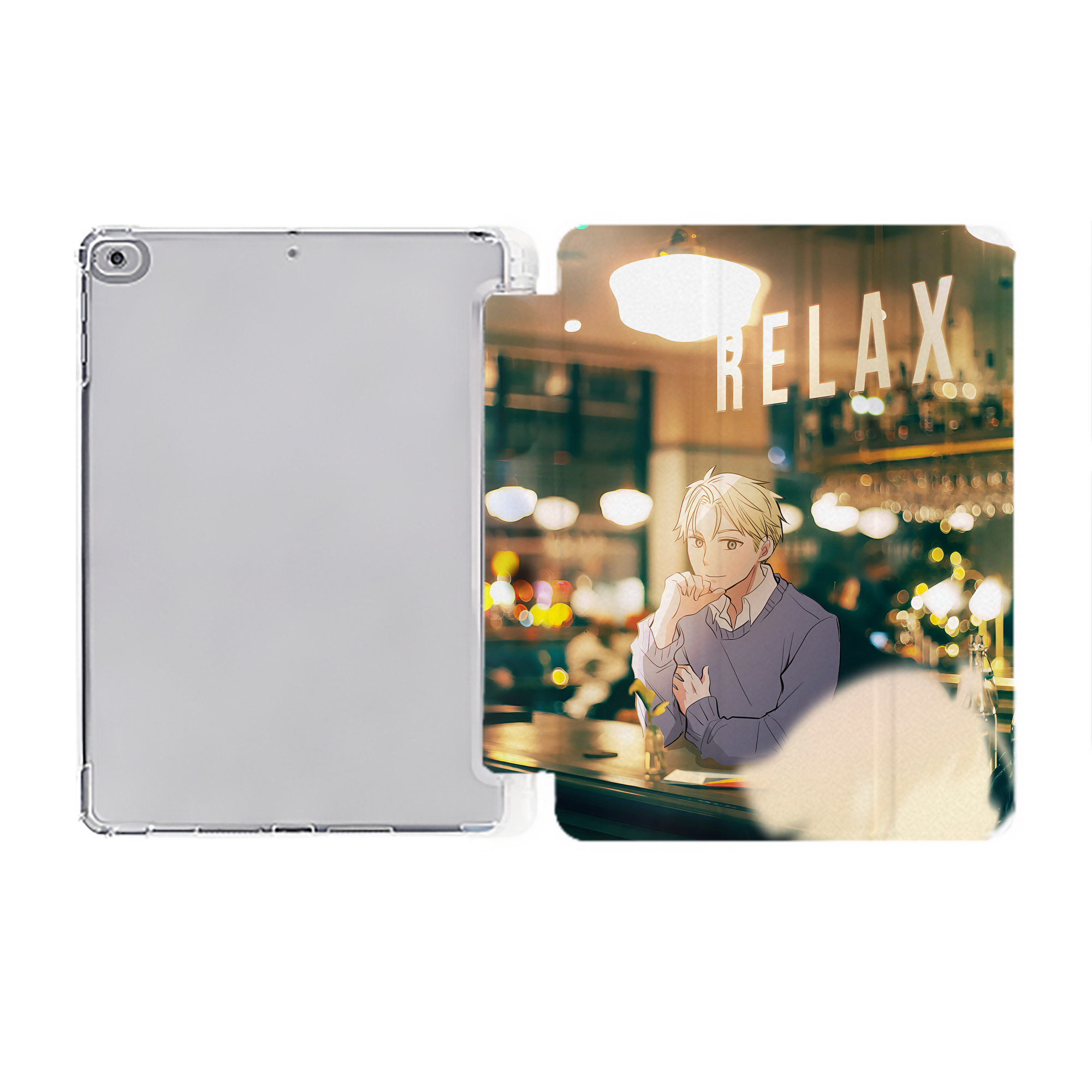 （画像用） SPY×FAMILY间谍家家酒 IPad ケース ペン収納付き 三つ折りスタンド PUレザー×シリコン 対応機種9.5/10.5/10.9インチ